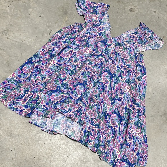 Matilda Jane Multi-Colored Paisley & Floral Print Flowy Shirt, Size XS / Ww-44 - Picture 3 of 6